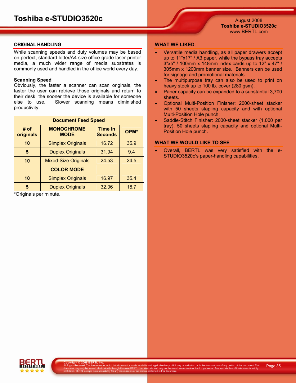 Toshiba e-studio3520c | Toshiba 3520C User Manual | Page 35 / 38