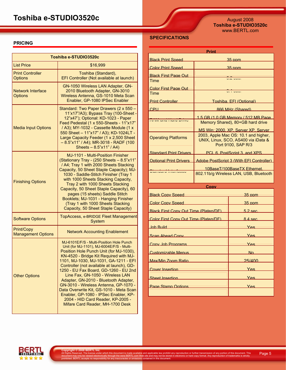 Toshiba e-studio3520c | Toshiba 3520C User Manual | Page 5 / 38