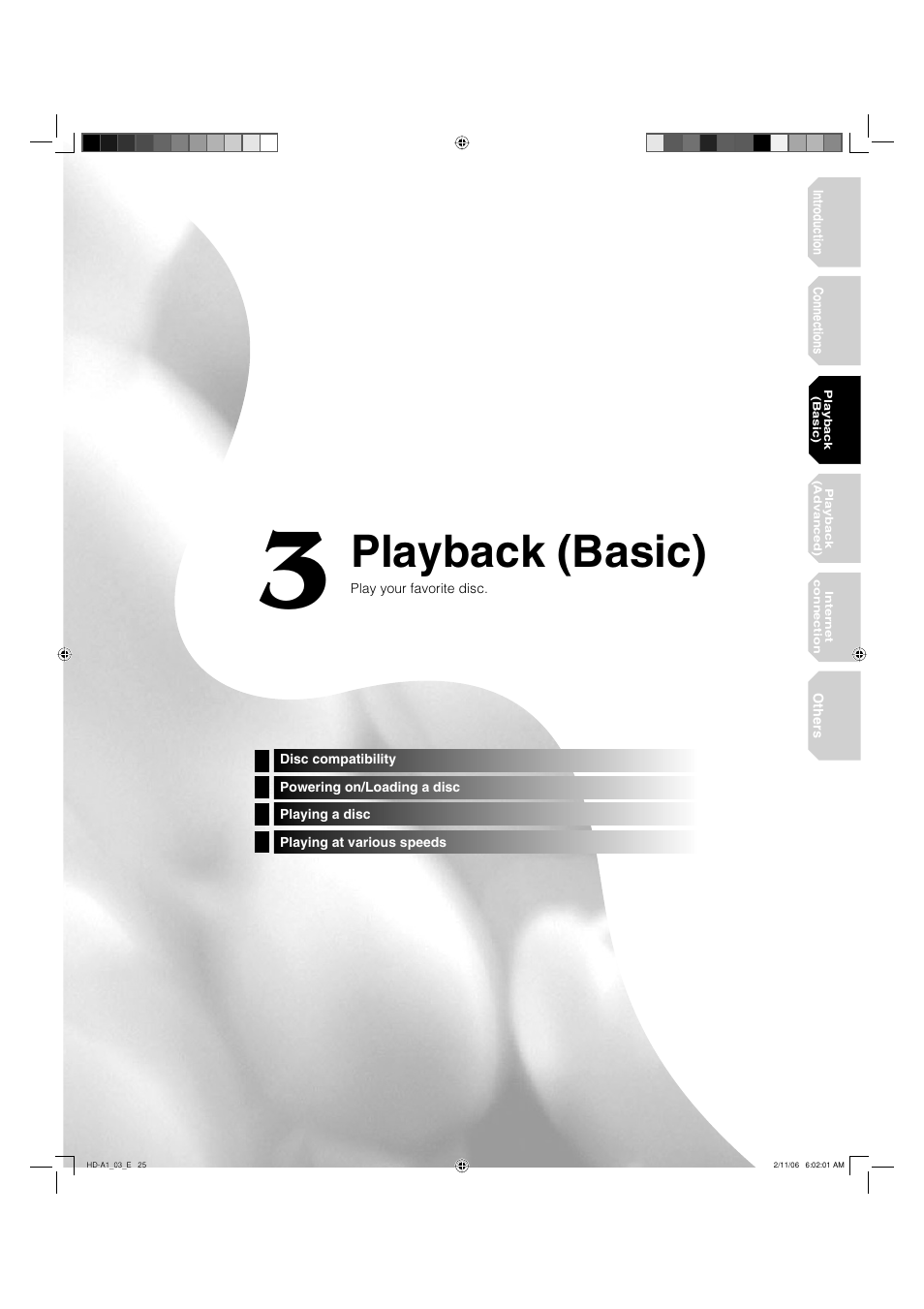 Playback (basic) | Toshiba HD-A1 User Manual | Page 25 / 68