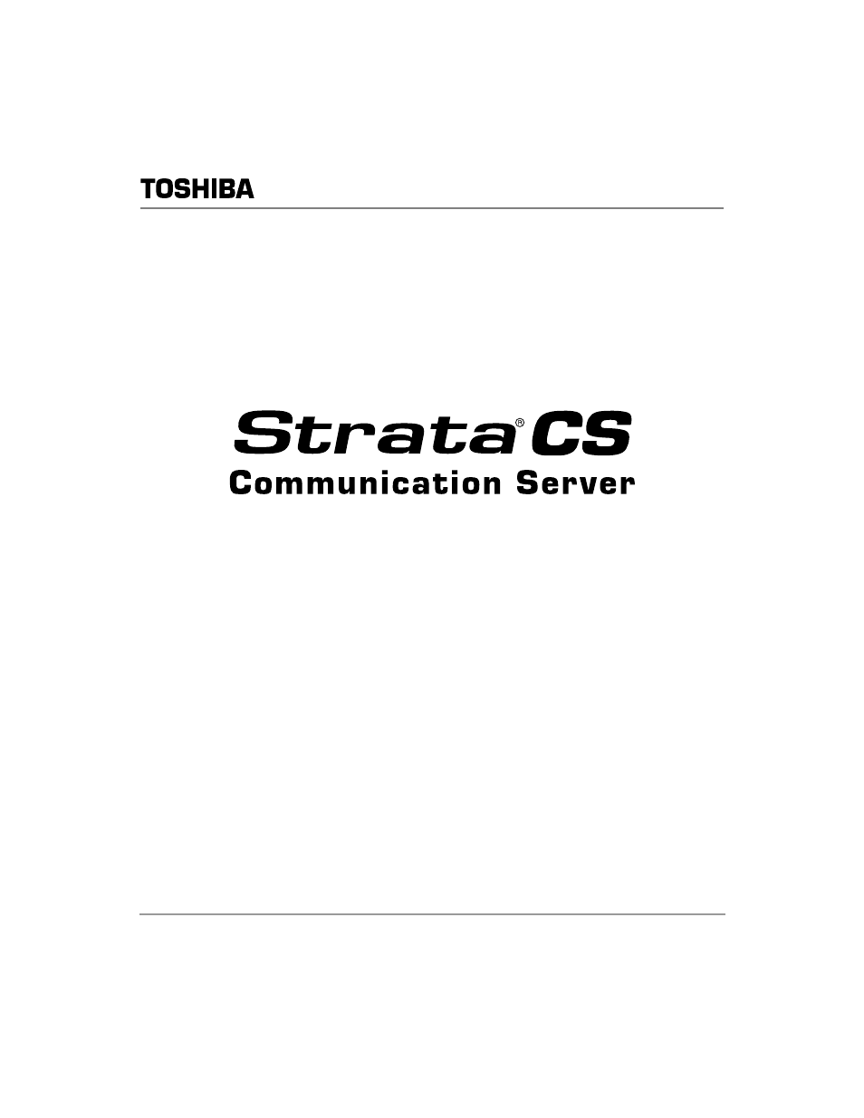 Toshiba Strata CS User Manual | 249 pages