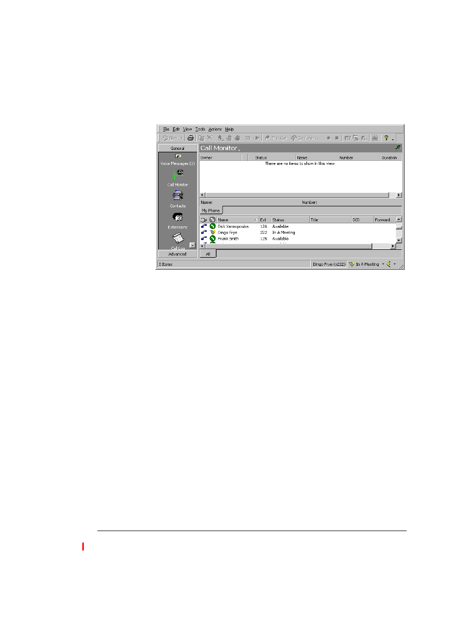 The call monitor view -3, The call monitor view | Toshiba Strata CS User Manual | Page 105 / 249