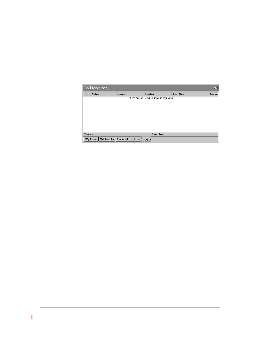 Call monitor view tabs, Call monitor view panes | Toshiba Strata CS User Manual | Page 106 / 249
