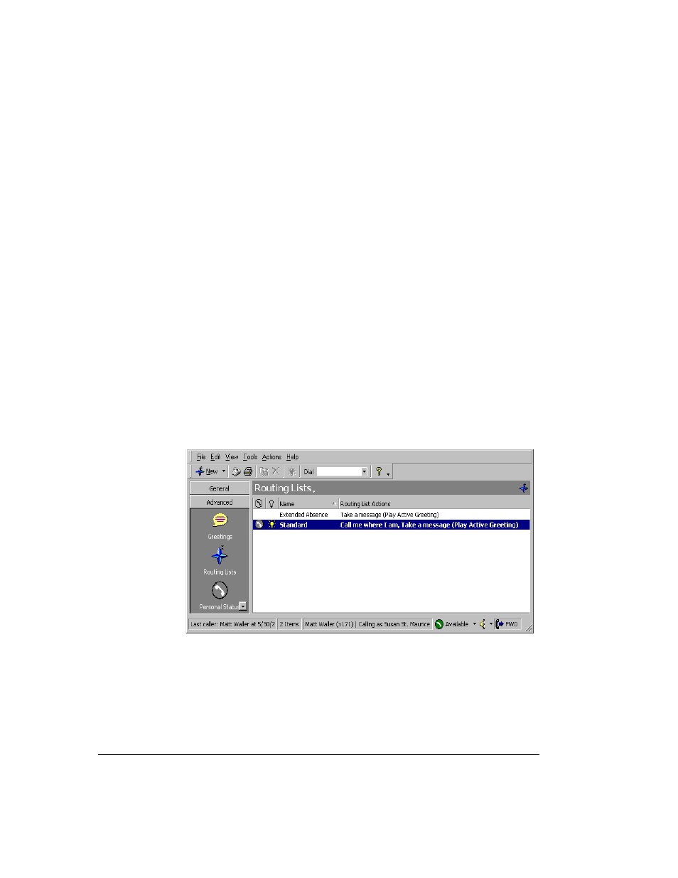 The routing lists view -8, The routing lists view | Toshiba Strata CS User Manual | Page 164 / 249