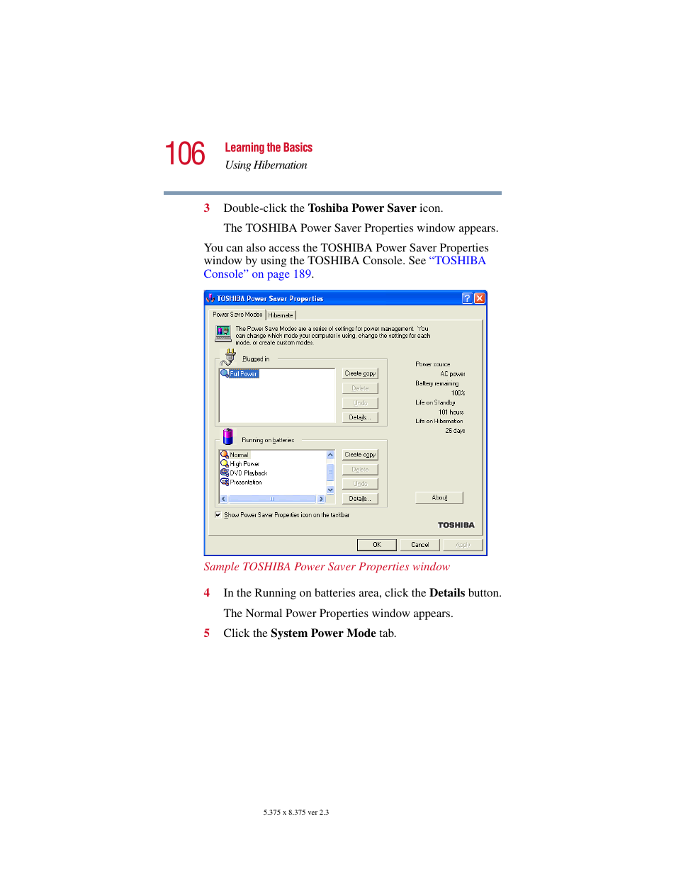 Toshiba SATELLITE A10 User Manual | Page 106 / 262