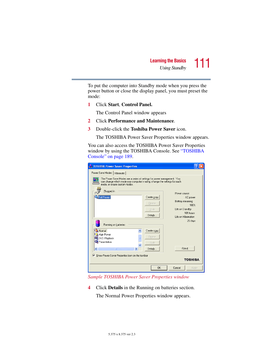 Toshiba SATELLITE A10 User Manual | Page 111 / 262