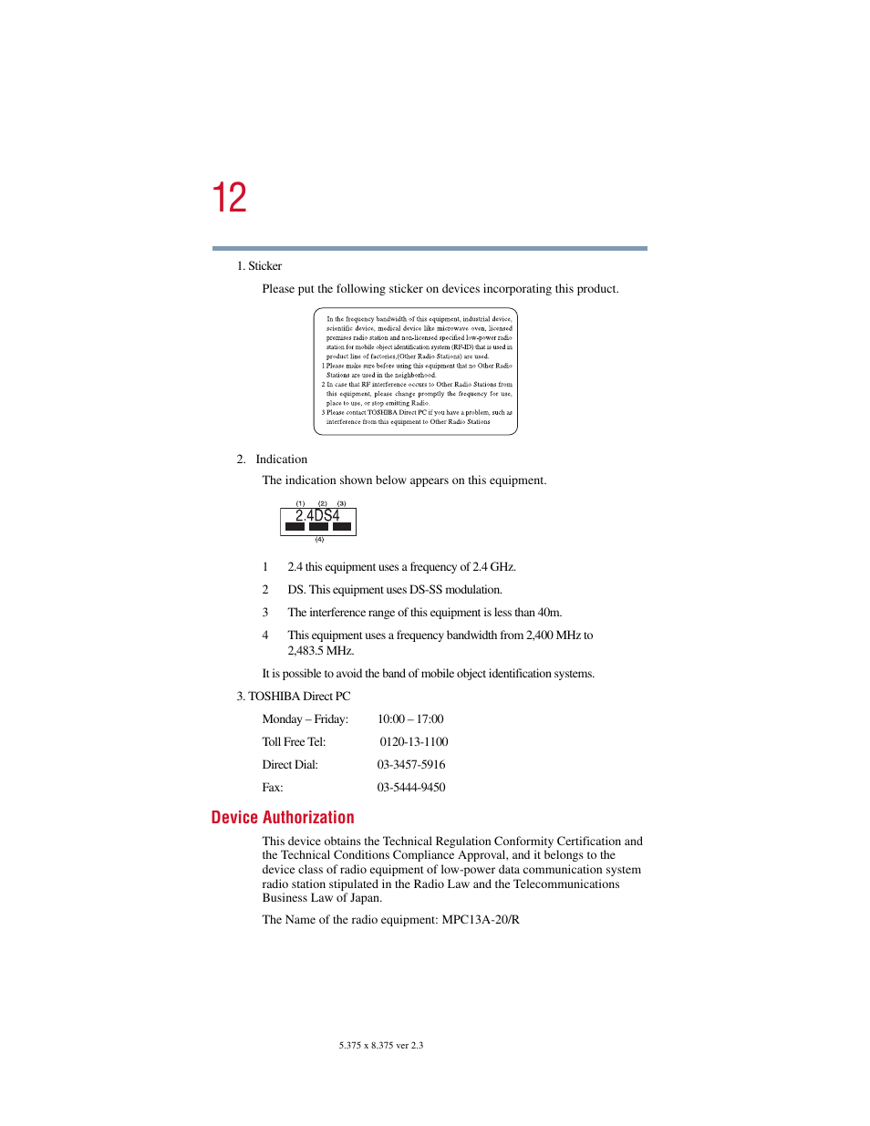 Toshiba SATELLITE A10 User Manual | Page 12 / 262