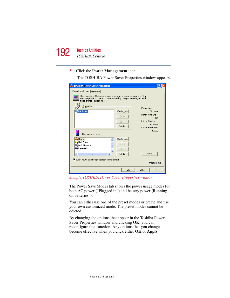 Toshiba SATELLITE A10 User Manual | Page 192 / 262