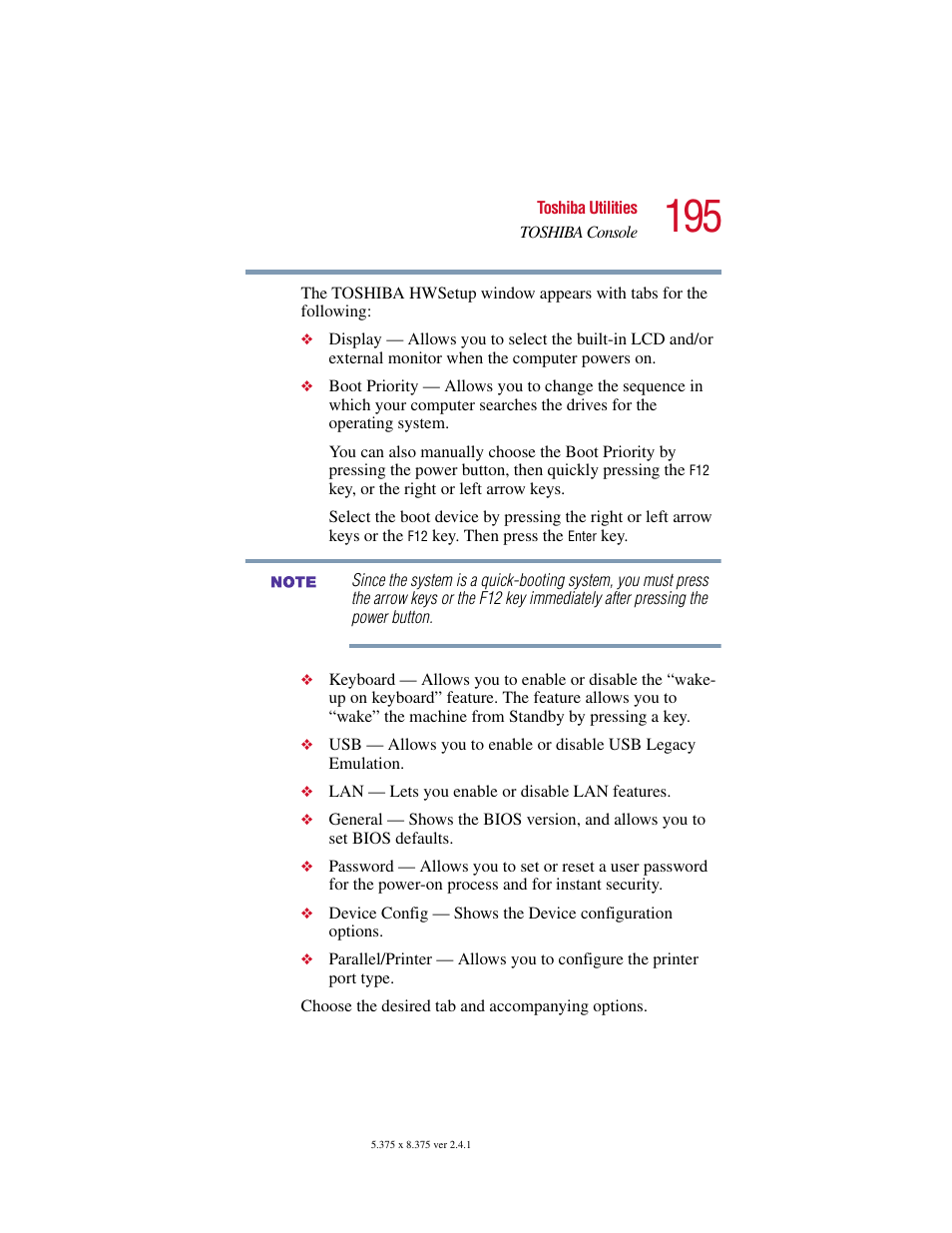 Toshiba SATELLITE A10 User Manual | Page 195 / 262