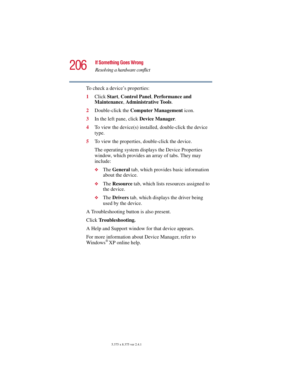 Toshiba SATELLITE A10 User Manual | Page 206 / 262