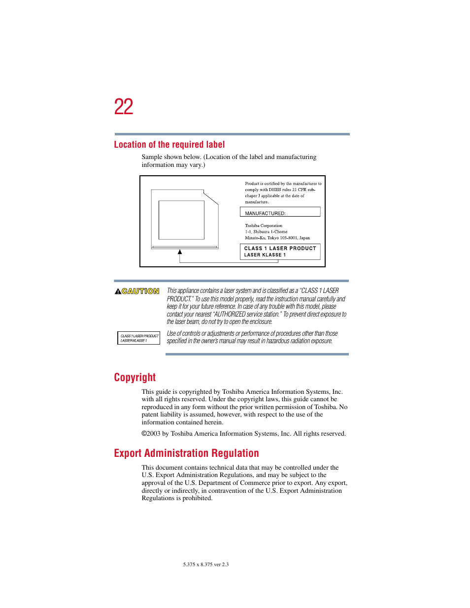 Toshiba SATELLITE A10 User Manual | Page 22 / 262