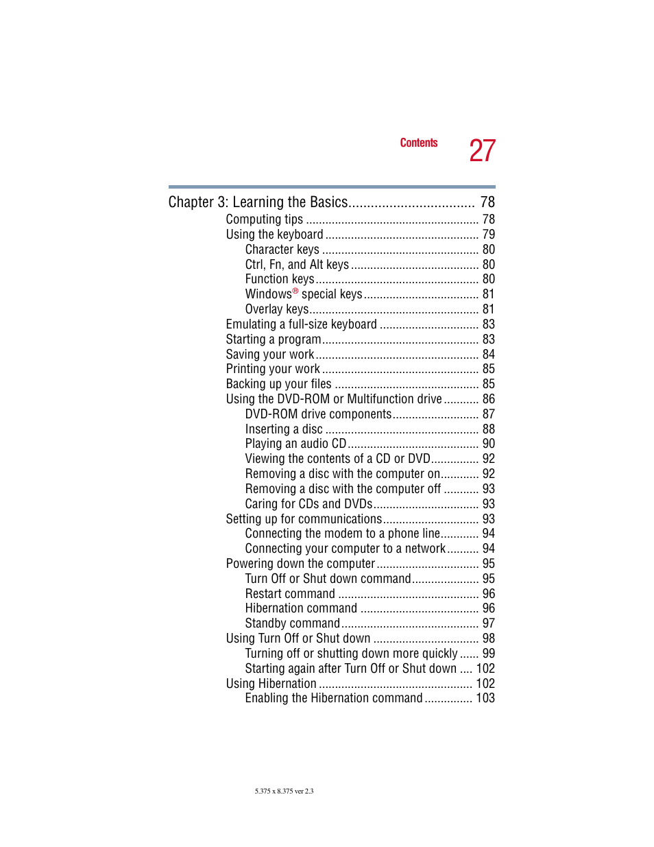 Toshiba SATELLITE A10 User Manual | Page 27 / 262