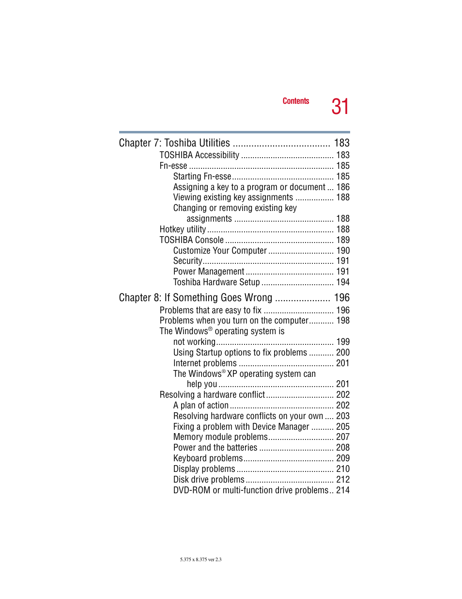 Toshiba SATELLITE A10 User Manual | Page 31 / 262