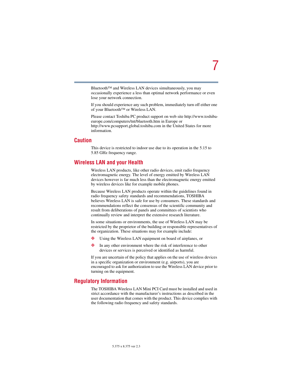 Toshiba SATELLITE A10 User Manual | Page 7 / 262