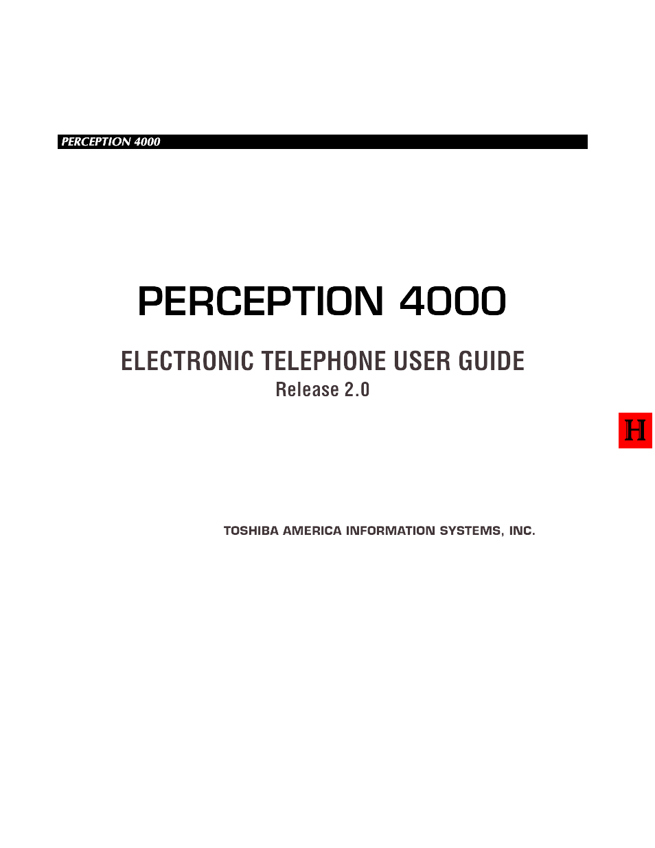 Toshiba PERCEPTION 4000 User Manual | 92 pages