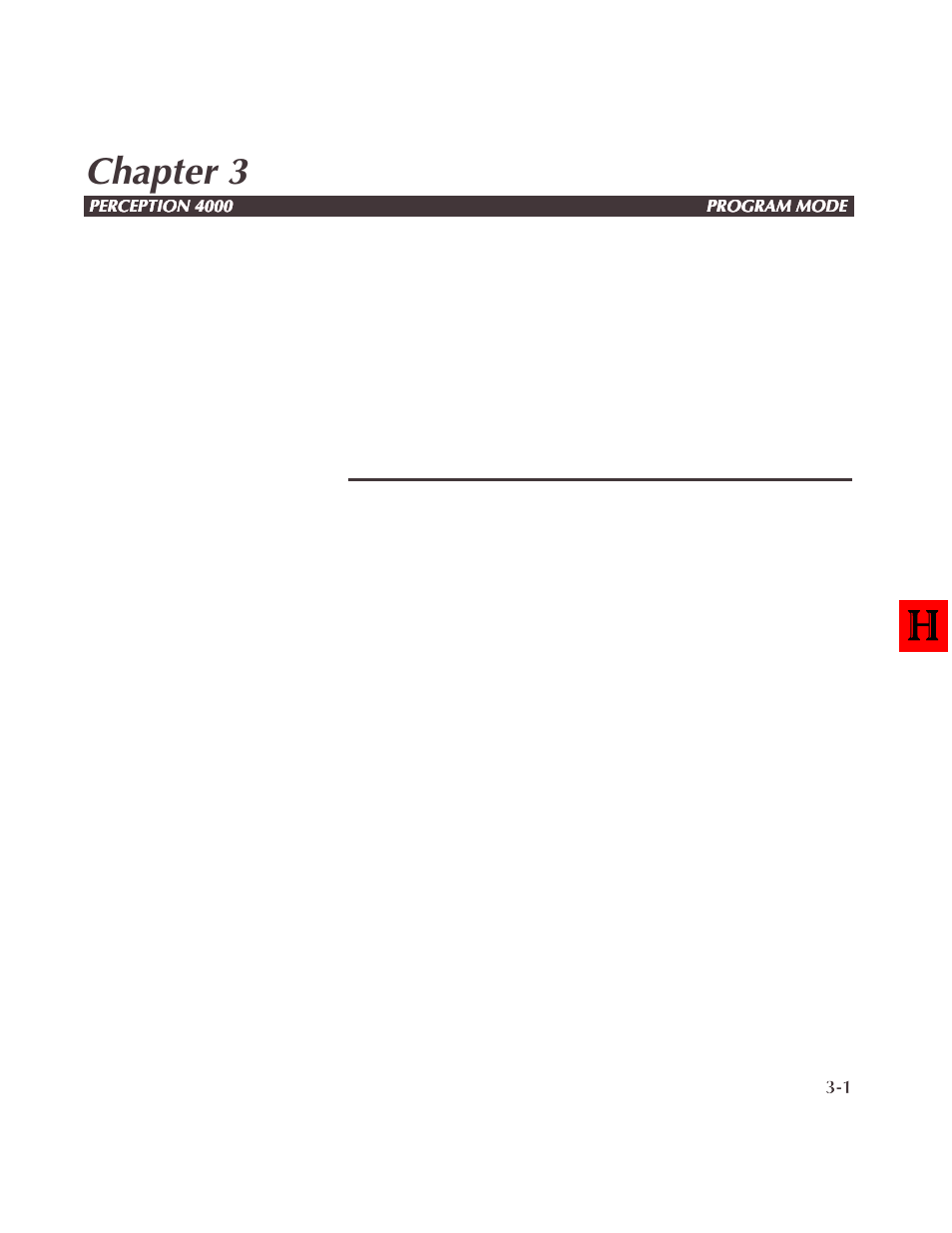 Chapter 3 - program mode, Chapter 3 | Toshiba PERCEPTION 4000 User Manual | Page 25 / 92