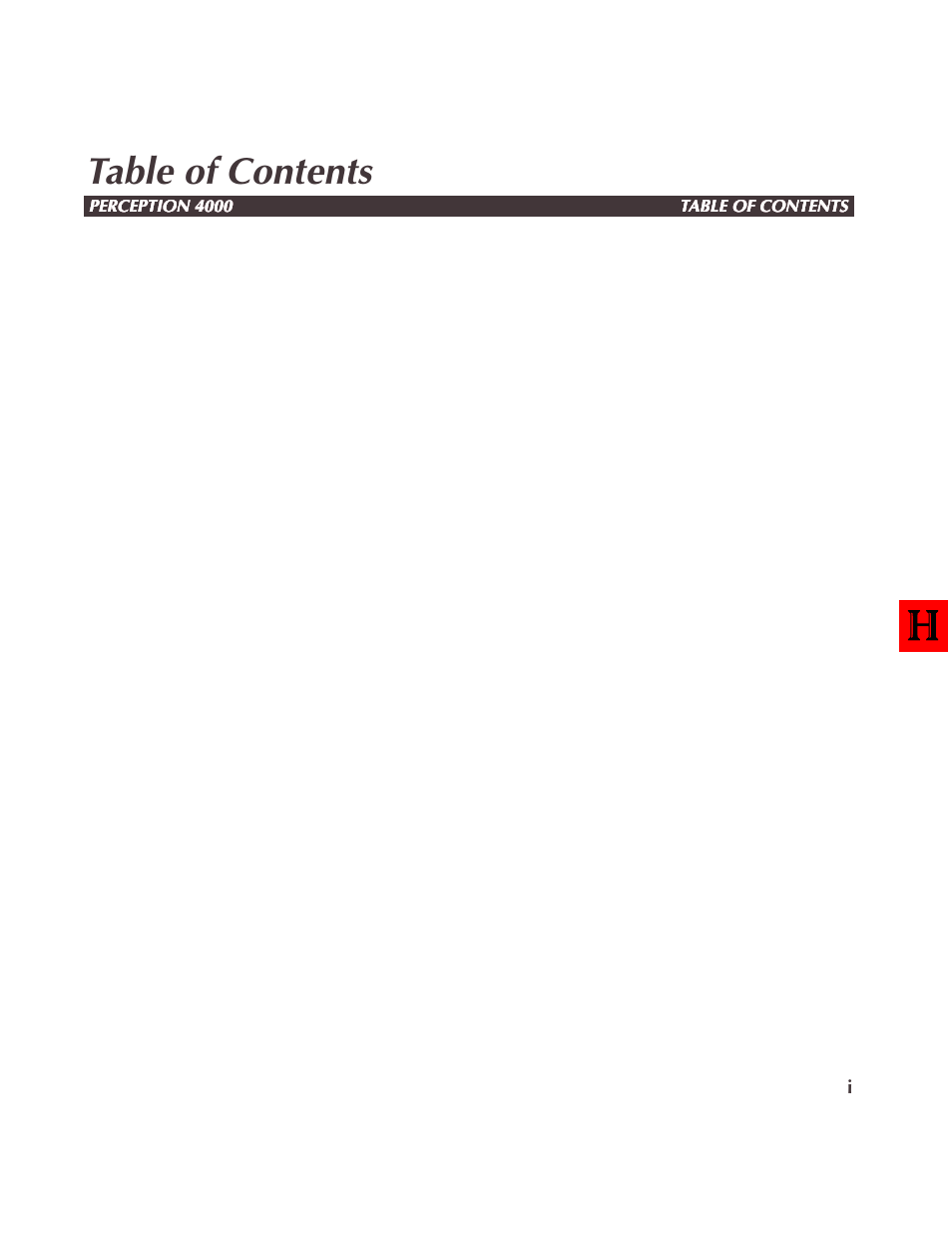 Toshiba PERCEPTION 4000 User Manual | Page 3 / 92