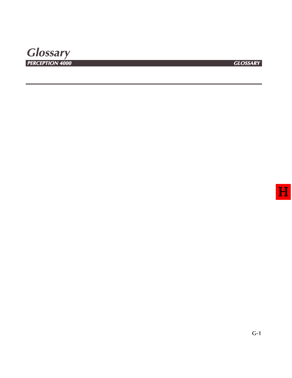Glossary | Toshiba PERCEPTION 4000 User Manual | Page 89 / 92