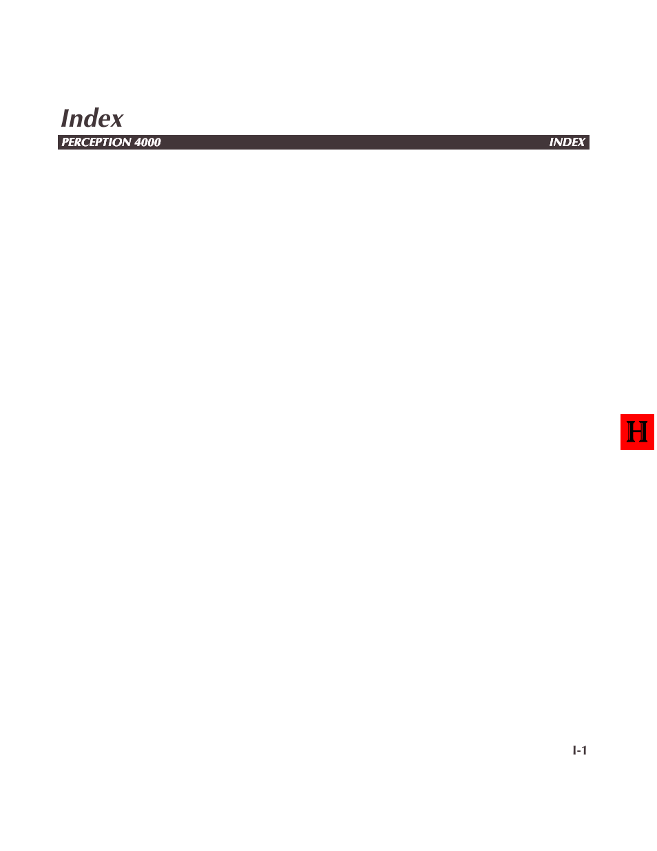 Index | Toshiba PERCEPTION 4000 User Manual | Page 91 / 92