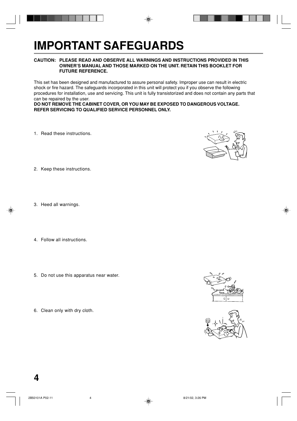 Important safeguards | Toshiba SD-1810 User Manual | Page 4 / 44