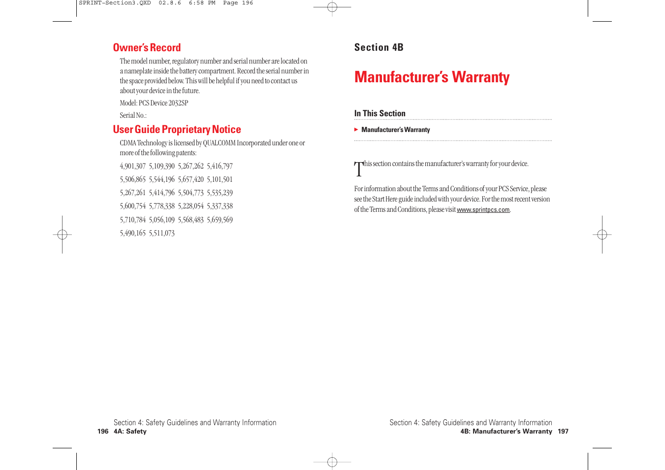 Manufacturer’s warranty | Toshiba 2032SP User Manual | Page 103 / 106