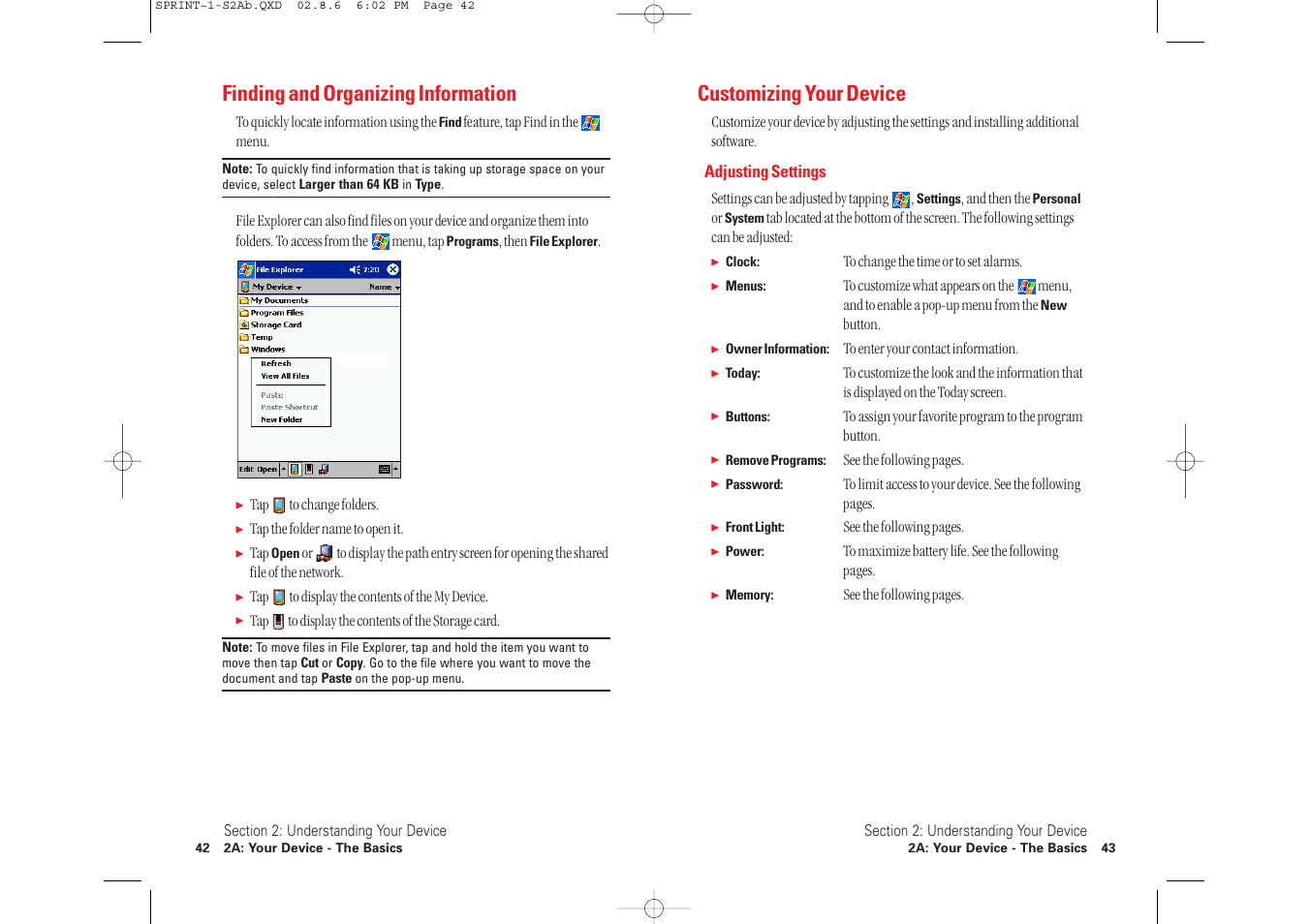 Finding and organizing information, Customizing your device | Toshiba 2032SP User Manual | Page 26 / 106