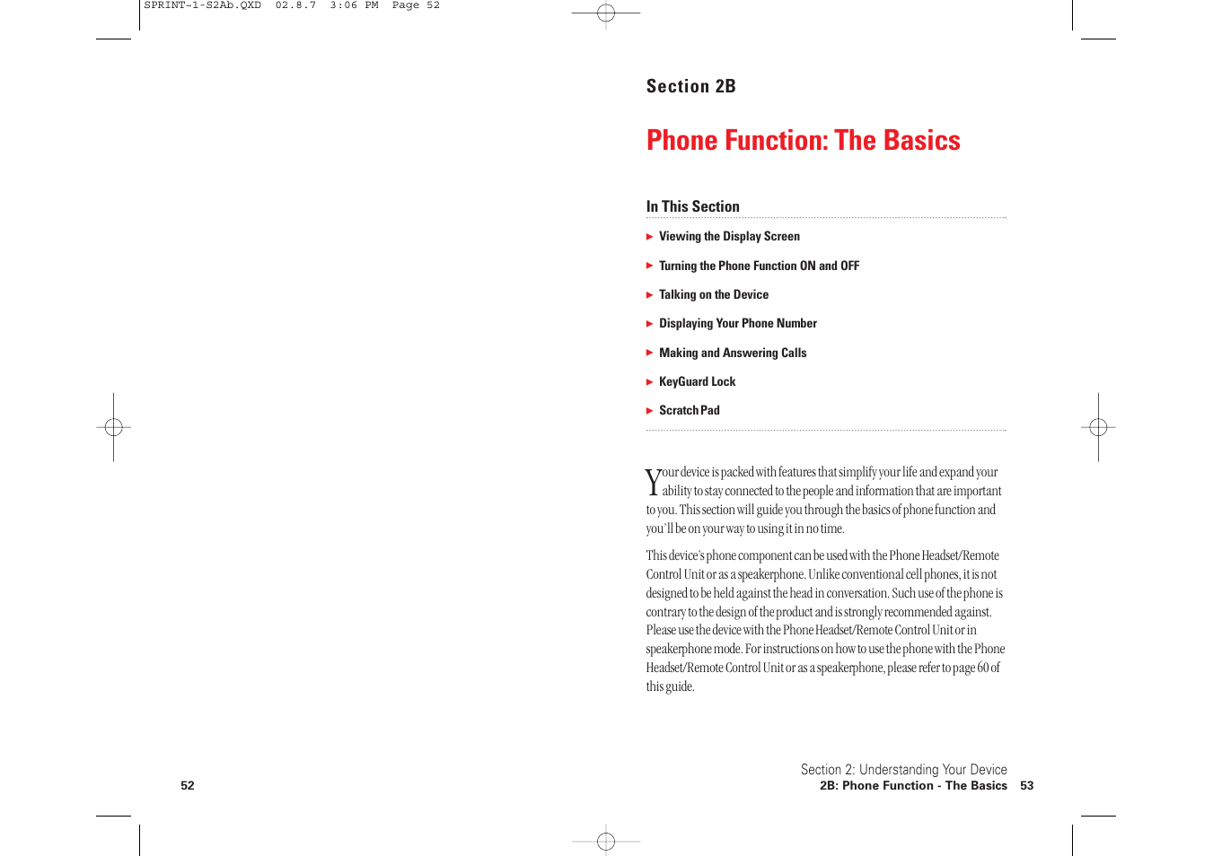 Phone function: the basics | Toshiba 2032SP User Manual | Page 31 / 106