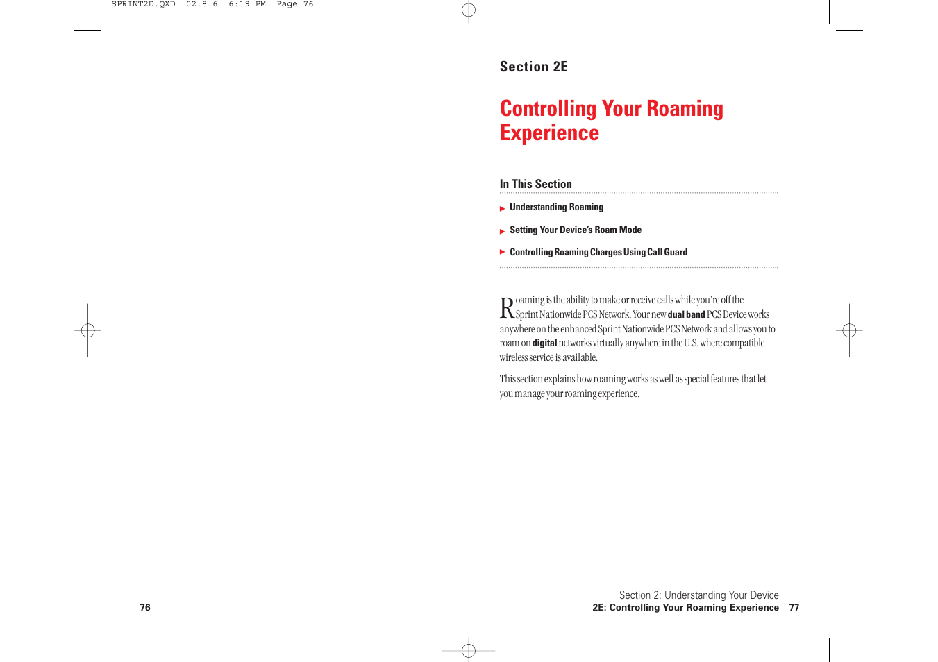 Controlling your roaming experience | Toshiba 2032SP User Manual | Page 43 / 106