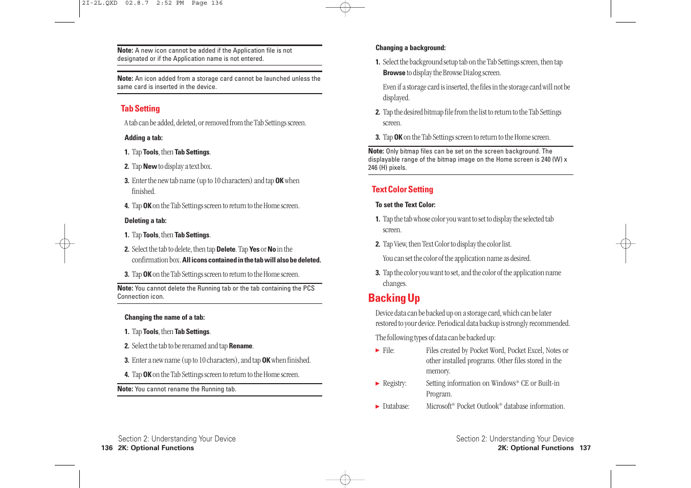 Backing up | Toshiba 2032SP User Manual | Page 73 / 106