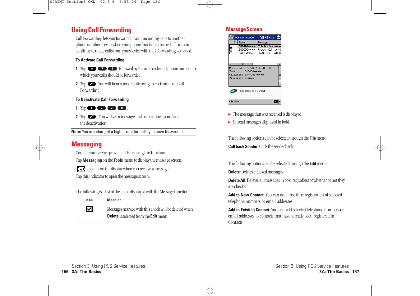 Using call forwarding, Messaging | Toshiba 2032SP User Manual | Page 83 / 106