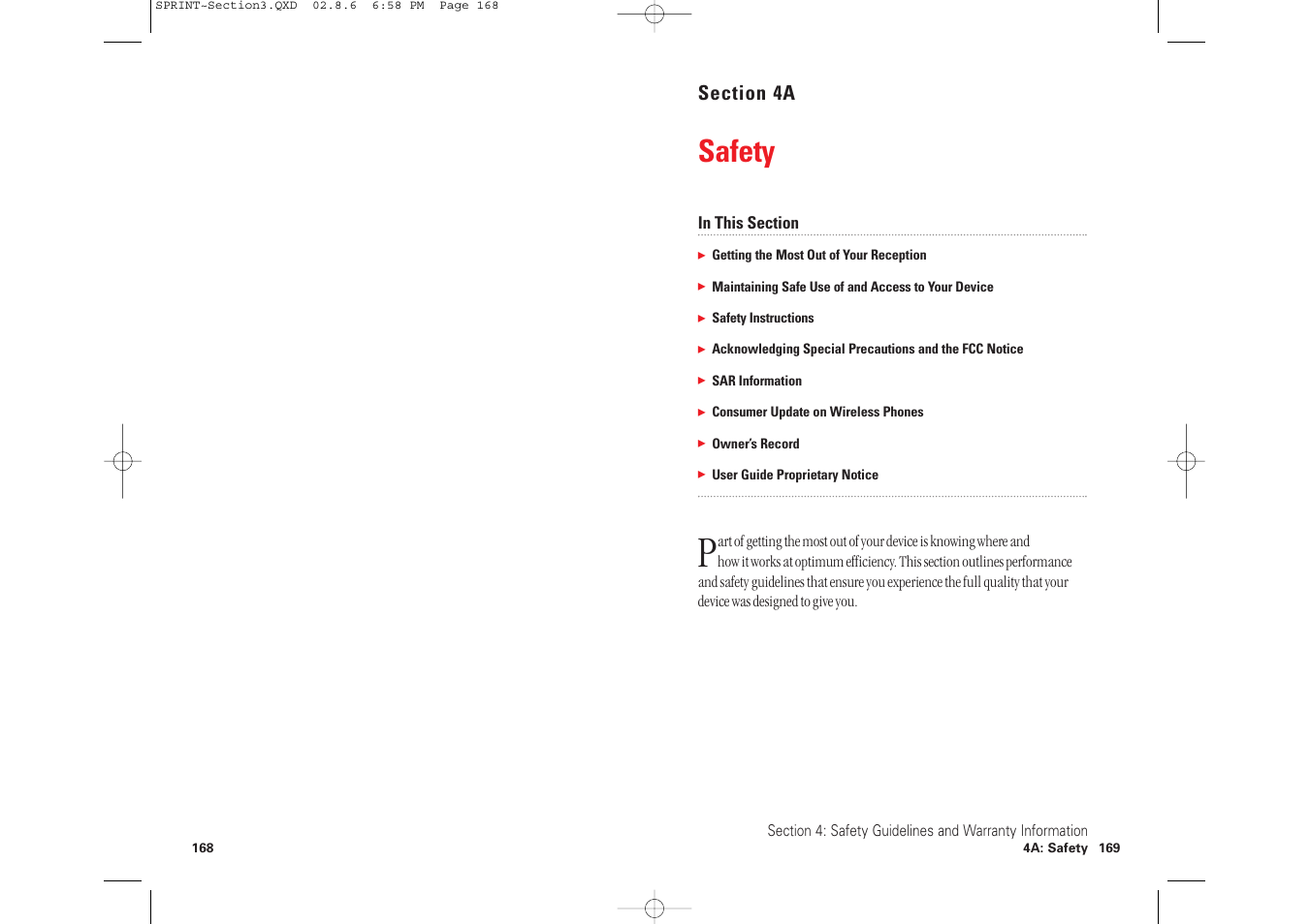 Safety | Toshiba 2032SP User Manual | Page 89 / 106