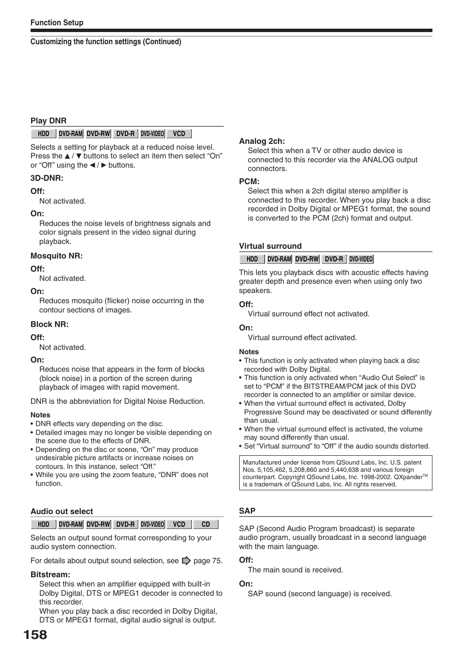 Toshiba RD-XS32SU User Manual | Page 158 / 179