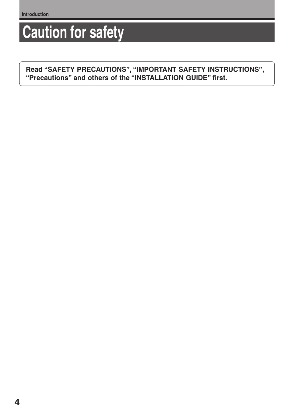 Caution for safety | Toshiba RD-XS32SU User Manual | Page 4 / 179