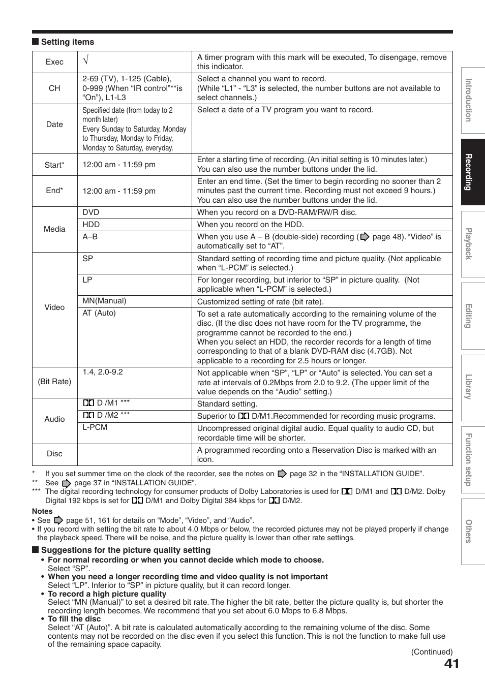 Toshiba RD-XS32SU User Manual | Page 41 / 179