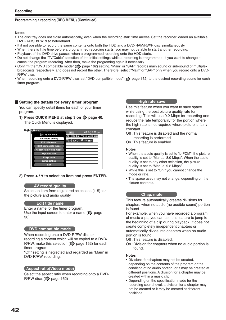 Toshiba RD-XS32SU User Manual | Page 42 / 179