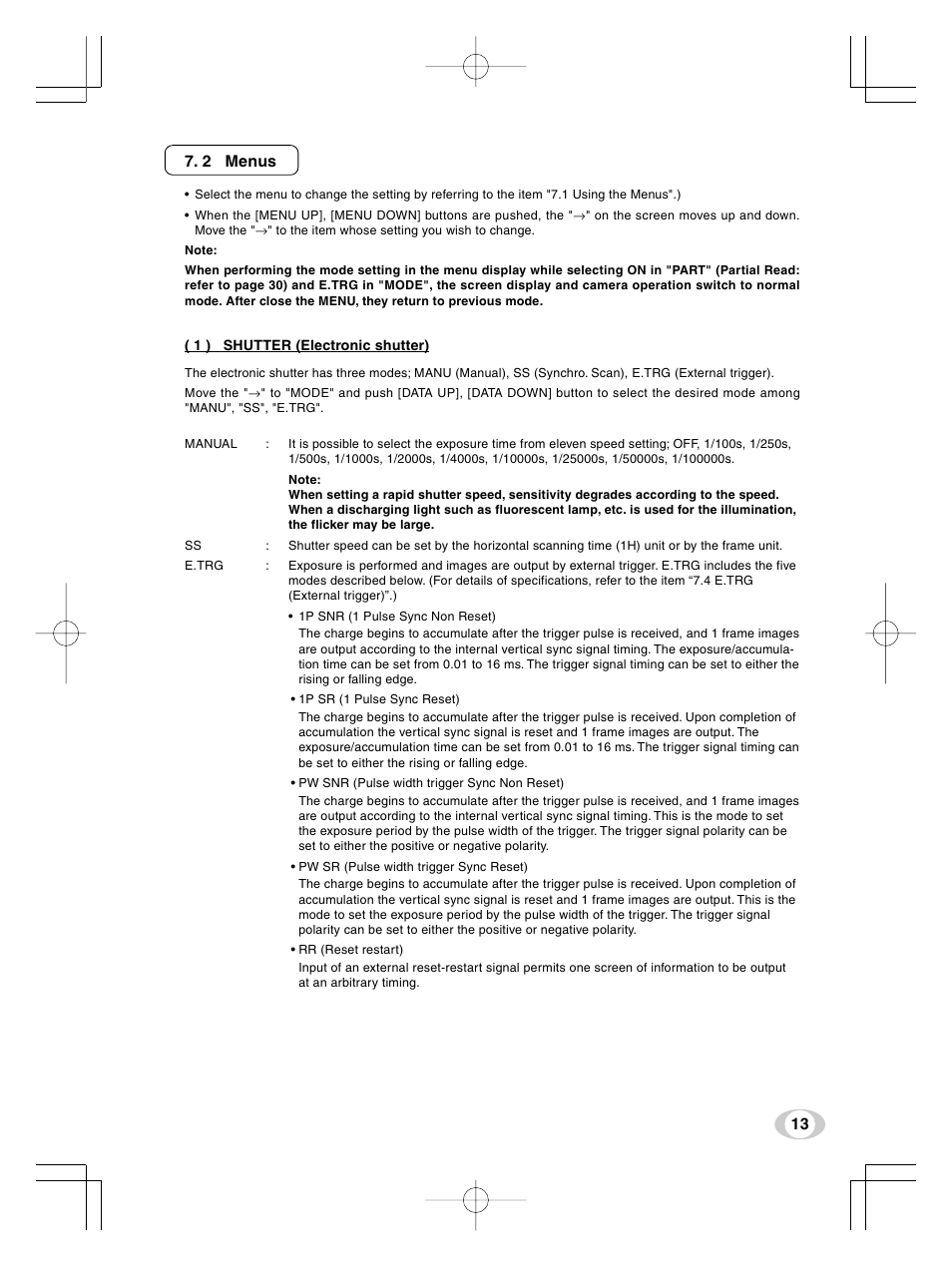 2 menus | Toshiba IK-TF5U User Manual | Page 13 / 36