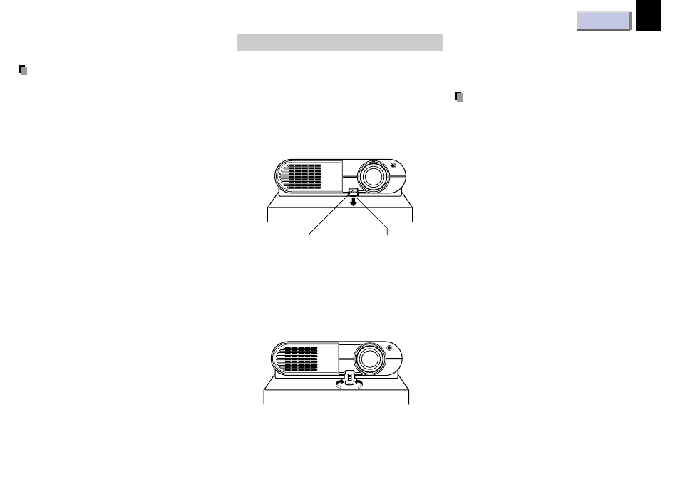 Utton, Oot adjuster | Toshiba TLP681U User Manual | Page 20 / 54