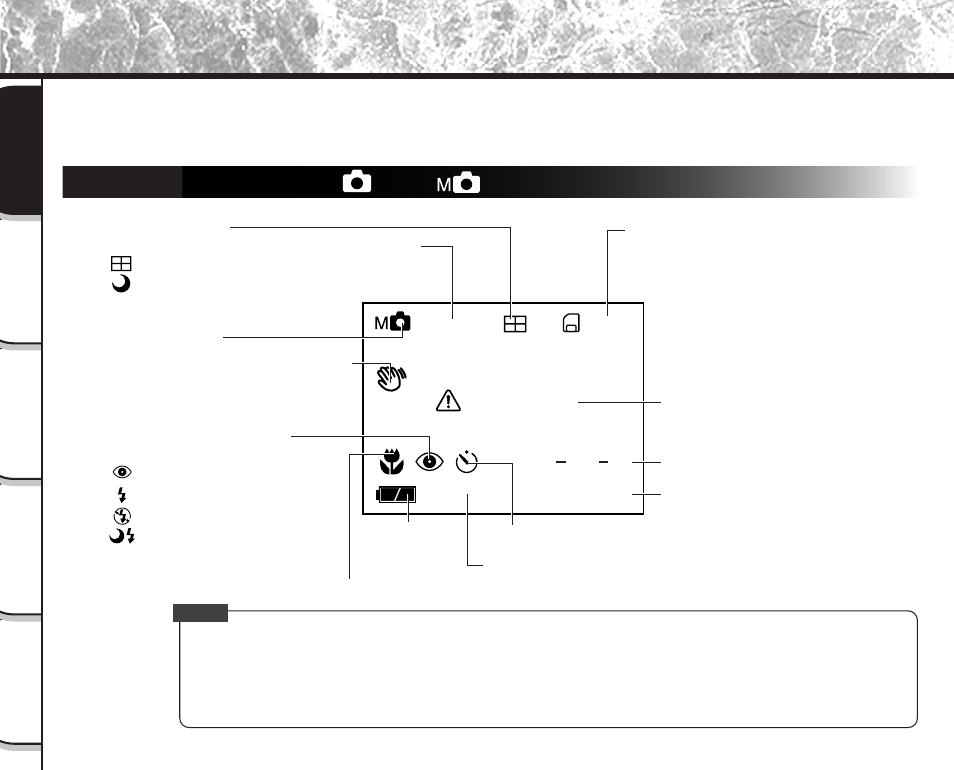 Lcd monitor display, Zoom, No card | Toshiba PDR-M61 User Manual | Page 36 / 109