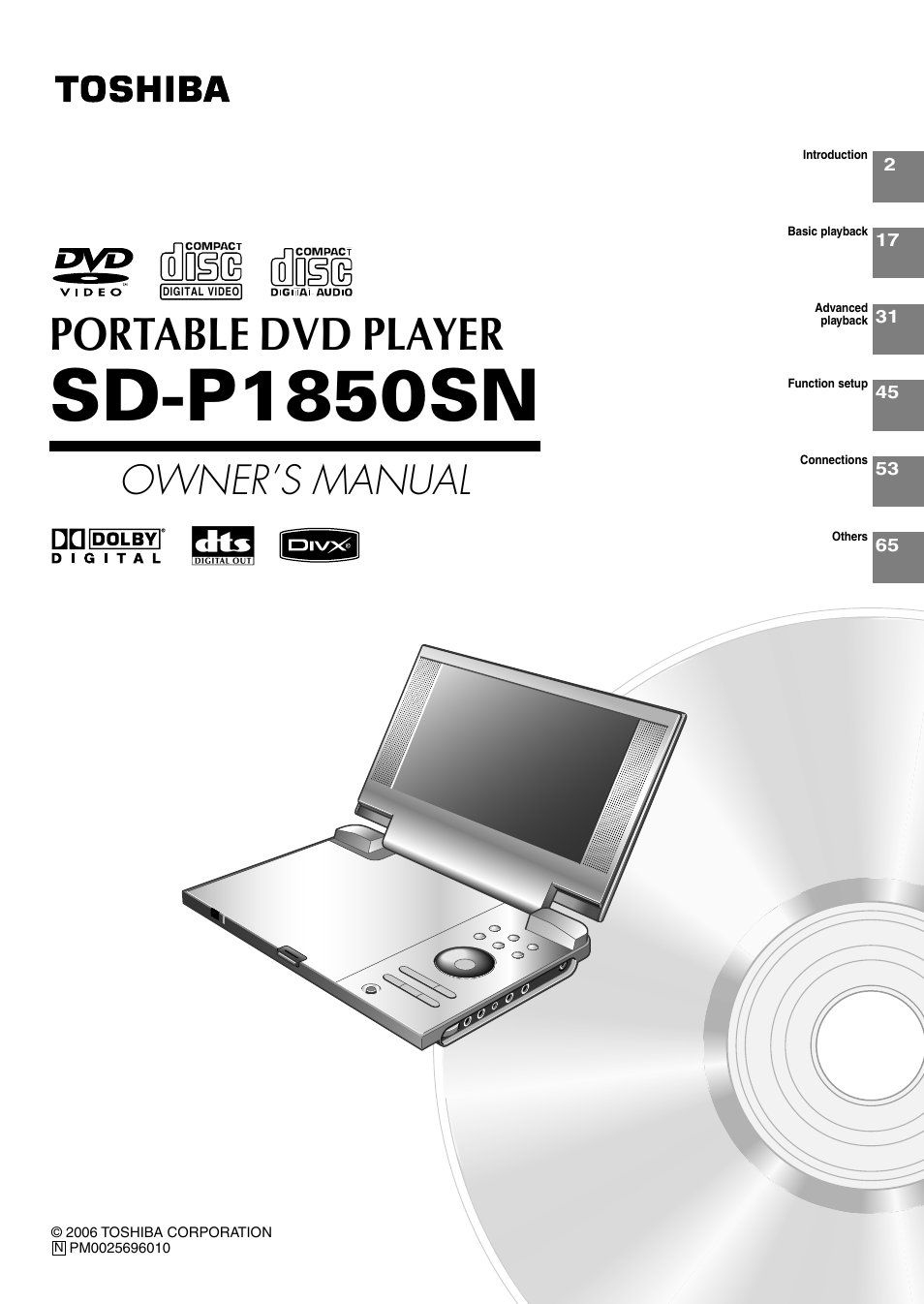 Toshiba SD-P1850SN User Manual | 72 pages