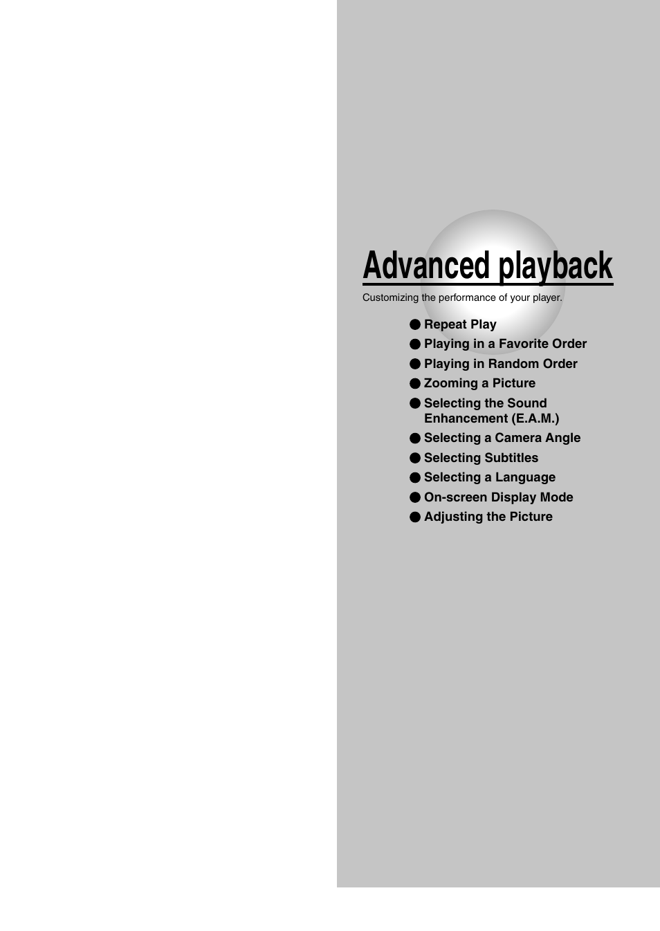 Advanced playback | Toshiba SD-P1850SN User Manual | Page 31 / 72