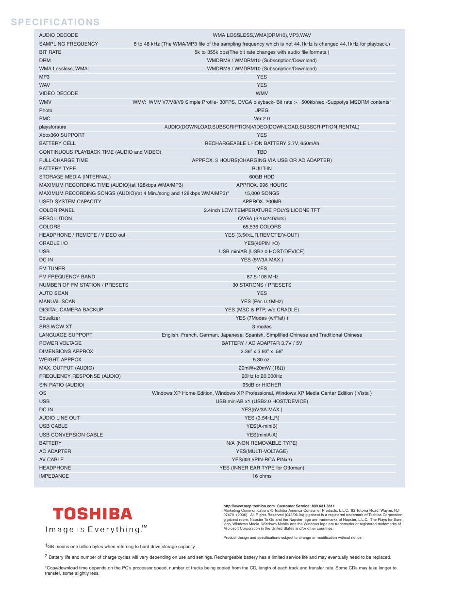 Toshiba S60 MES-G60 User Manual | Page 2 / 2