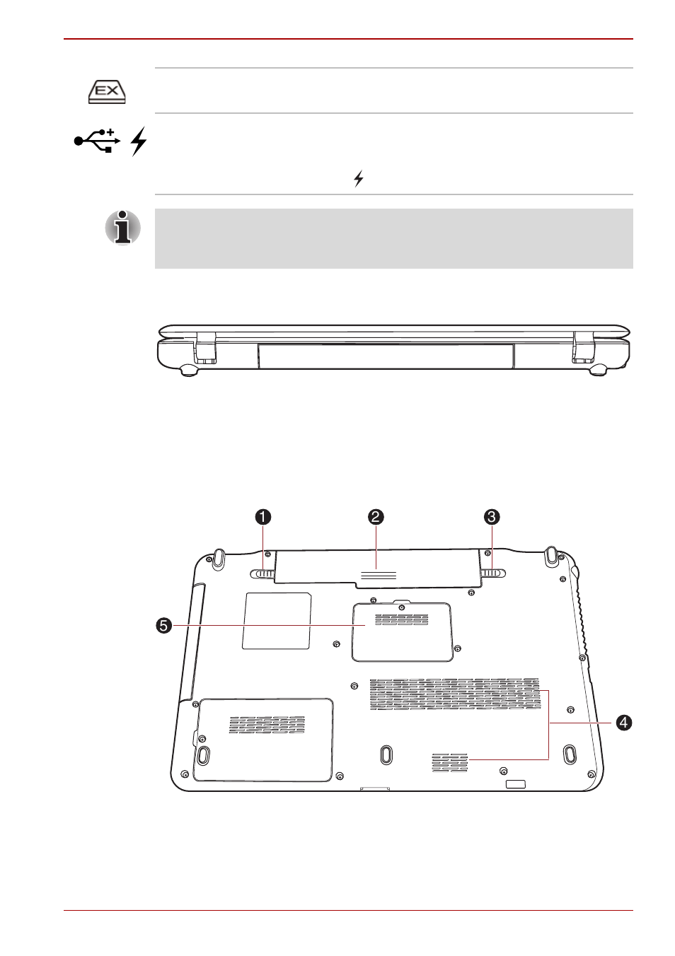 Back, Underside, Back -5 underside -5 | Toshiba SATELLITE A660D User Manual | Page 41 / 234