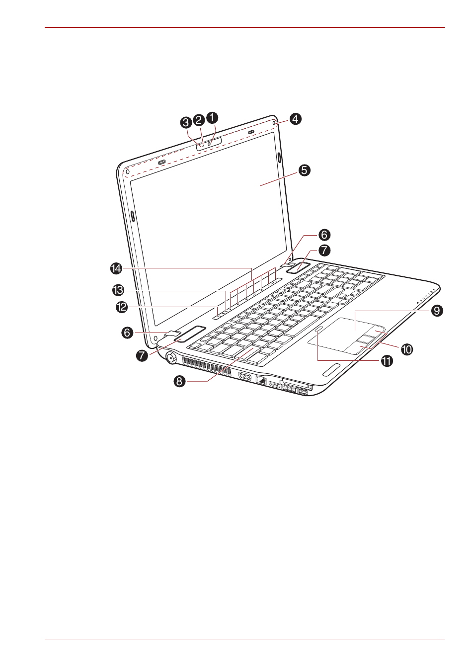 Front with the display open, Front with the display open -7 | Toshiba SATELLITE A660D User Manual | Page 43 / 234