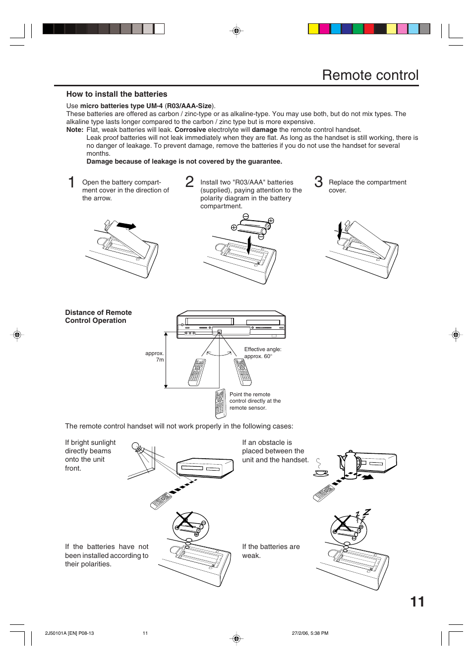 11 remote control | Toshiba SD-37VBSB User Manual | Page 11 / 60