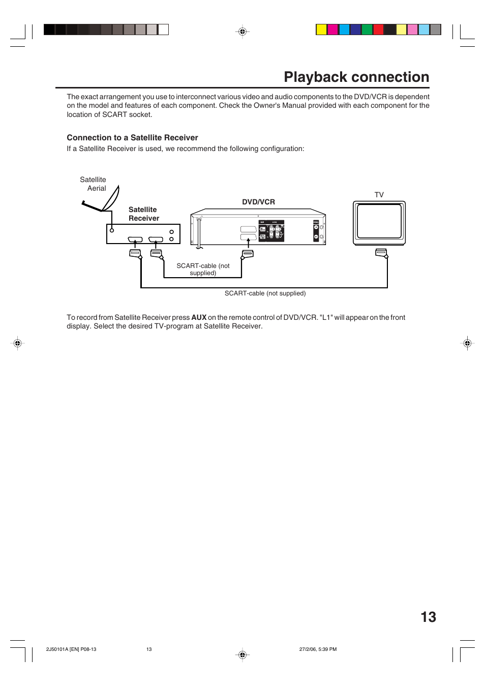 Playback connection | Toshiba SD-37VBSB User Manual | Page 13 / 60