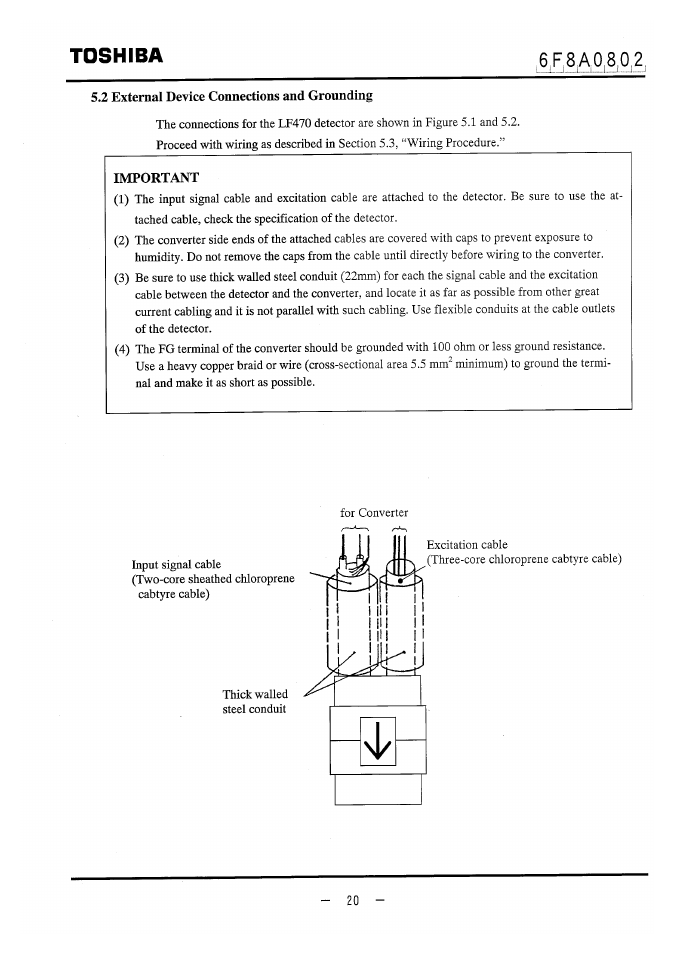 2 external device connections and grounding, Important, Toshiba | Toshiba LF470 User Manual | Page 21 / 39