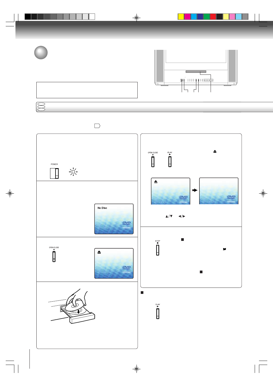 Playing a disc, Basic playback | Toshiba MD20FP1 User Manual | Page 28 / 52