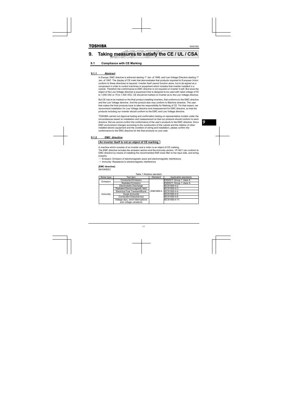 Taking measures to satisfy the ce / ul / csa | Toshiba VF-nC1 User Manual | Page 103 / 143