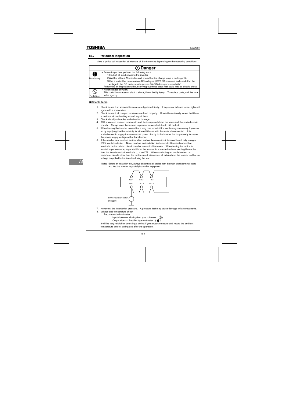 Danger | Toshiba VF-nC1 User Manual | Page 138 / 143