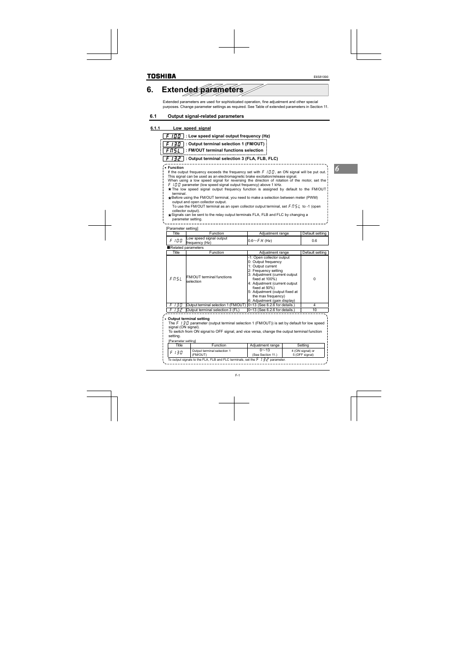 Extended parameters | Toshiba VF-nC1 User Manual | Page 65 / 143