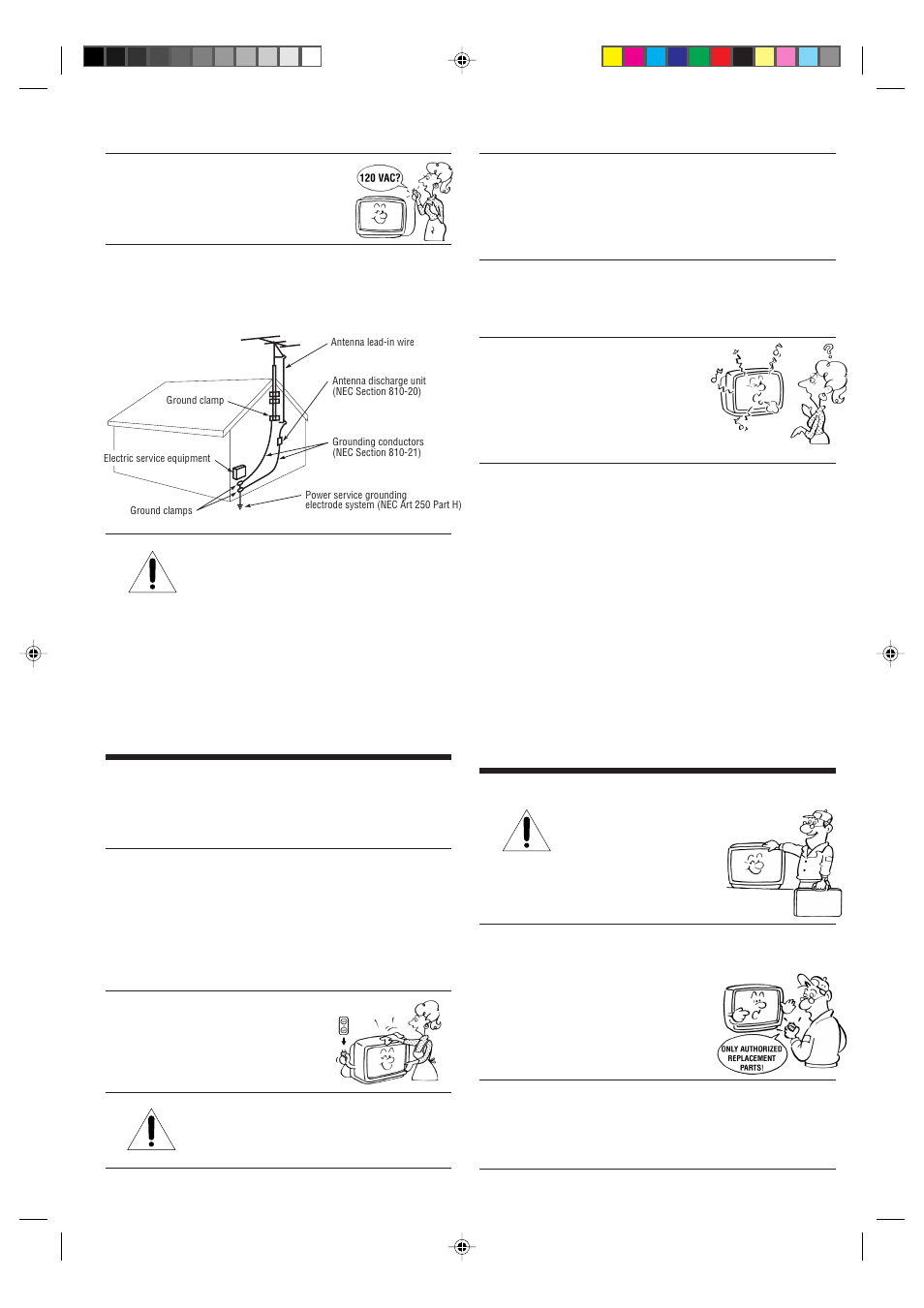 Care, Service | Toshiba 13A23W User Manual | Page 4 / 17